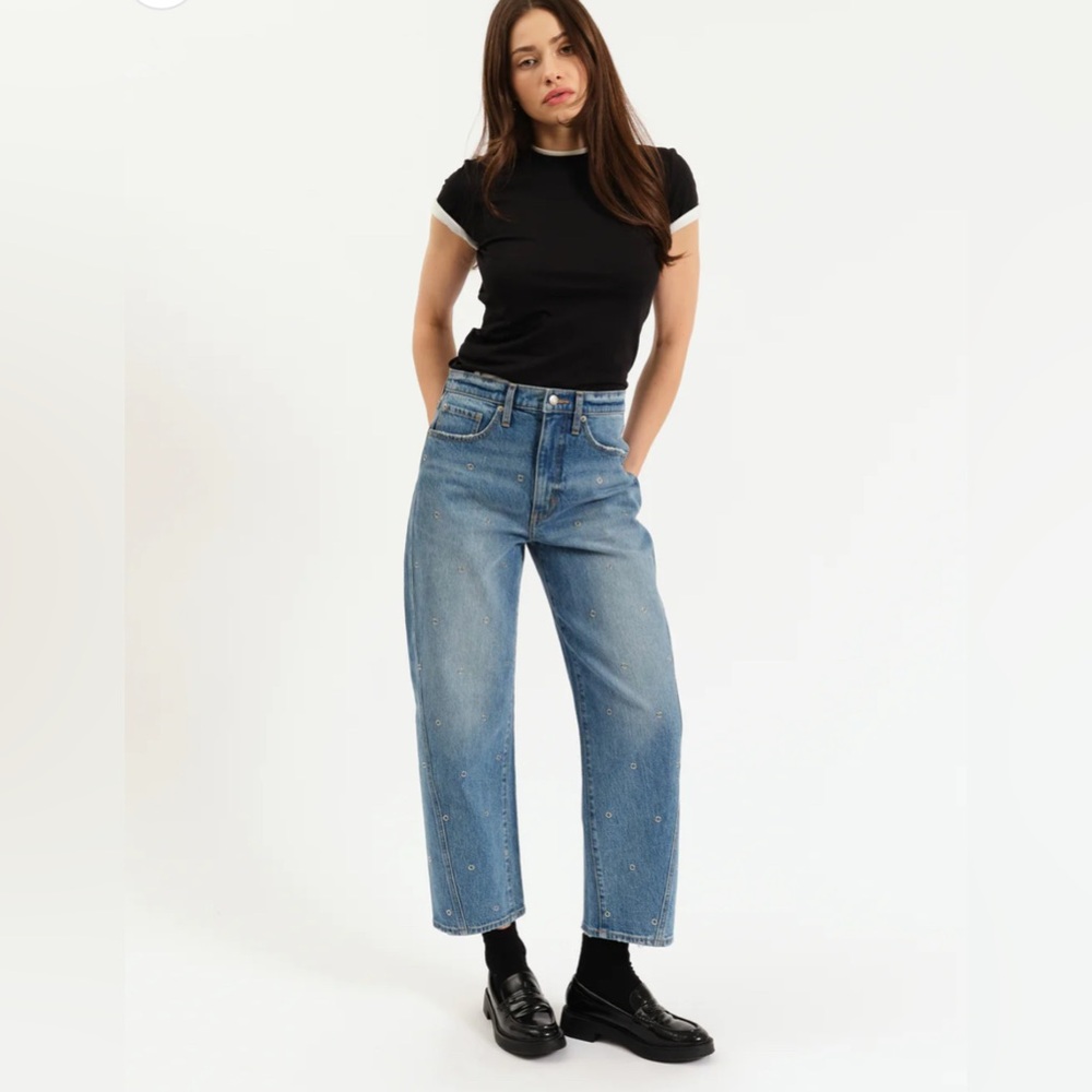 NWT DAZE DENIM Westward High Rise Barrel Leg in Nailed It